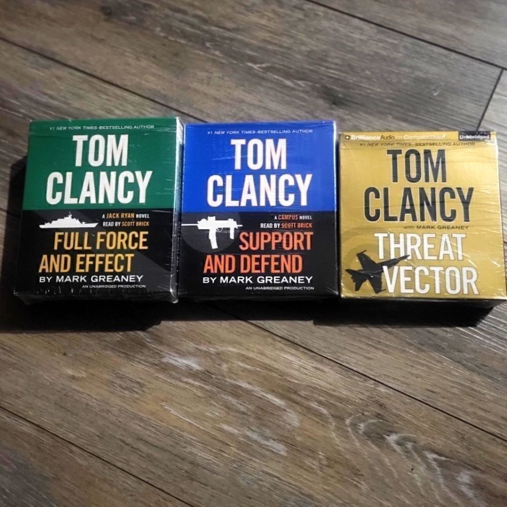 3 Tom Clancy cd audio books